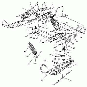 FRONT SUSPENSION and SKI XLT SKS 0960556 and EUROPEAN XLT SKS E960556 (4931813181B003)