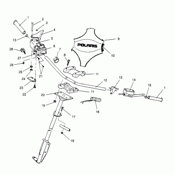 STEERING - HANDLEBAR XLT RMK 0960956, XLT SKS 0960556, and EUROPEAN XLT SKS (4931813181B005)