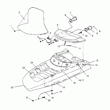 HOOD 500 CARB 0962764, 500 CARB SKS 0962564, 500 CARB SKS E962564 (EURO)  a (4931873187A010)