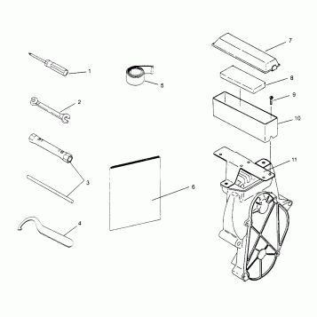 TOOL KIT 500 CARB 0962764, 500 CARB SKS 0962564, EUROPEAN 500 CARB SKS E962 (4931873187B009)