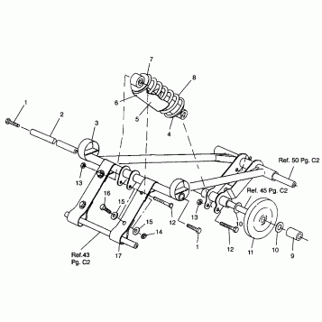 FRONT TORQUE ARM 500 CARB SKS 0962564 and EUROPEAN 500 CARB SKS E962564 (4931873187C004)