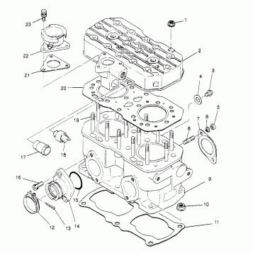 CYLINDER 500 CARB 0962764, 500 CARB SKS 0962564,  EUROPEAN 500 CARB SKS E96 (4931873187C012)