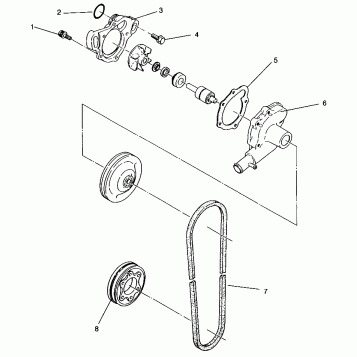 WATER PUMP 500 CARB 0962764, 500 CARB SKS 0962564,  EUROPEAN 500 CARB SKS E (4931873187C013)
