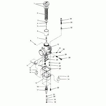 CARBURETOR 500 CARB 0962764, 500 CARB SKS 0962564,  EUROPEAN 500 CARB SKS E (4931873187D001)