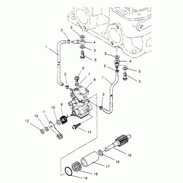 OIL PUMP ASSEMBLY 500 CARB 0962764, 500 CARB SKS 0962564,  500 CARB SKS E96 (4931873187D004)