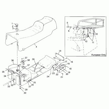 SEAT and GAS TANK XLT TOURING 0963357 and EUROPEAN XLT TOURING E963357 (4931923192A009)