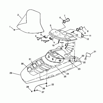 HOOD XLT TOURING 0963357 and EUROPEAN XLT TOURING E963357 (4931923192A013)