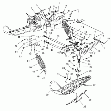 FRONT SUSPENSION and SKI XLT TOURING 0963357 and EUROPEAN XLT TOURING E9633 (4931923192B002)