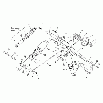 REAR TORQUE ARM XLT TOURING 0963357 and EUROPEAN XLT TOURING E963357 (4931923192B014)