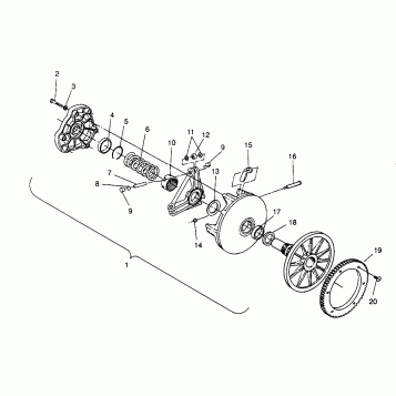 DRIVE CLUTCH XLT TOURING 0963357 and EUROPEAN XLT TOURING E963357 (4931923192C001)
