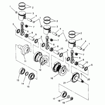 PISTON and CRANKSHAFT XLT TOURING  0963357 and EUROPEAN XLT TOURING  E96335 (4931923192C010)