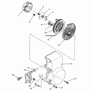 RECOIL STARTER XLT TOURING 0963357 and EUROPEAN XLT TOURING E963357 (4931923192D001)