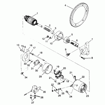 STARTING MOTOR XLT TOURING 0963357 and EUROPEAN XLT TOURING E963357 (4931923192D002)