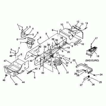TUNNEL 500 EFI SKS 0962574, 500 EFI RMK 0962974, and EUROPEAN 500 EFI SKS E (4931983198A005)