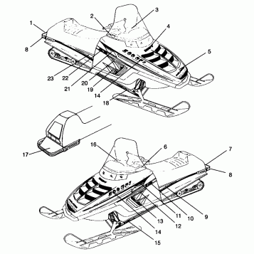 DECALS 500 EFI SKS 0962574,  500 EFI RMK 0962974, and EUROPEAN 500 EFI SKS (4931983198A013)
