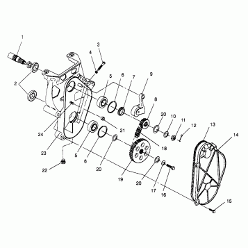 CHAINCASE 500 EFI SKS 0962574, 500 EFI RMK 0962974, and EUROPEAN 500 EFI SK (4931983198B008)