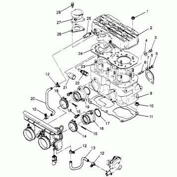 CYLINDER 500 EFI SKS 0962574, 500 EFI RMK 0962974, and EUROPEAN 500 EFI SKS (4931983198C009)