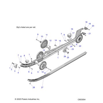 SUSPENSION, RAIL BEAM, LH/RH - S26TFN6RSP/RSL (C603054)