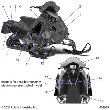 BODY, DECAL,  STORM GRAY SIDE PANEL W/RED ACCENT - S25TDV8MS (602959)