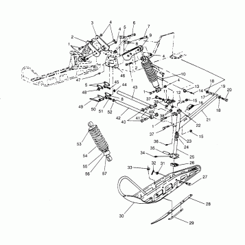 FRONT SUSPENSION and SKI RXL 0966768 (4932033203B001)