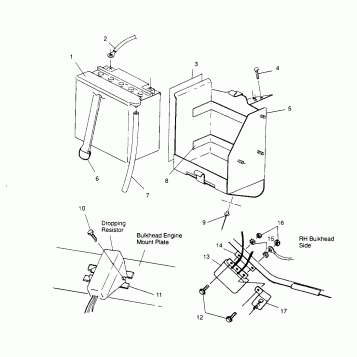 BATTERY BOX RXL 0966768 (4932033203B013)