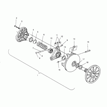 DRIVE CLUTCH RXL 0966768 (4932033203B014)