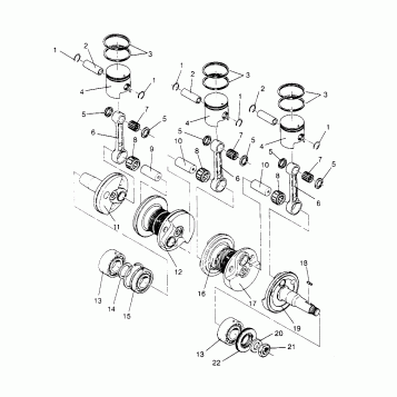 PISTON and CRANKSHAFT RXL 0966768 (4932033203C008)