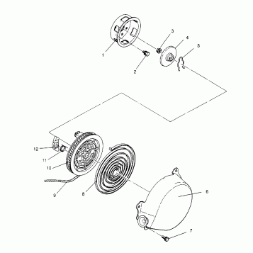 RECOIL STARTER RXL 0966768 (4932033203C013)