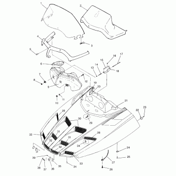 HOOD 600 XCR SP 0965677 and EUROPEAN 600 XCR SP E965677 (4932063206A012)