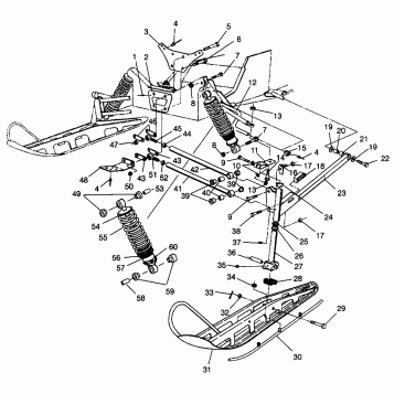 FRONT SUSPENSION and SKI 600 XCR SP 0965677 and EUROPEAN 600 XCR SP E965677 (4932063206B004)