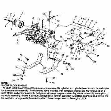 ENGINE MOUNTING 600 XCR SP 0965677 and EUROPEAN 600 XCR SP E965677 (4932063206C004)
