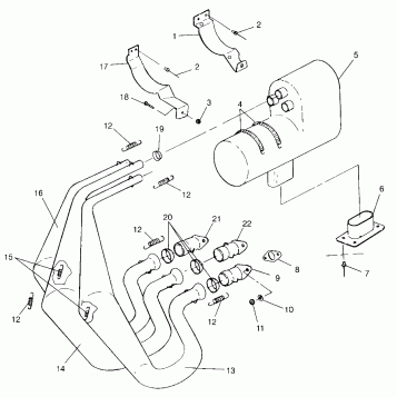 EXHAUST SYSTEM 600 XCR SP 0965677 and EUROPEAN 600 XCR SP E965677 (4932063206C005)