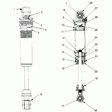 FOX SHOCK - IFS LH, RH 600 XCR SP 0965677 and EUROPEAN 600 XCR SP E965677 (4932063206C008)