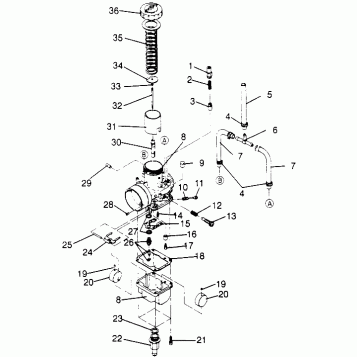 CARBURETOR 600 XCR SP 0965677 and EUROPEAN 600 XCR SP E965677 (4932063206D005)