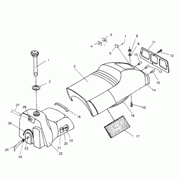 SEAT and GAS TANK 440 XCR 0961660 (4932113211A007)