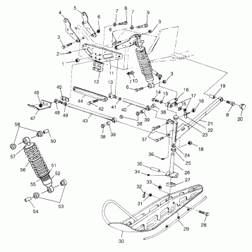 FRONT SUSPENSION and SKI 440 XCR 0961660 (4932113211B002)
