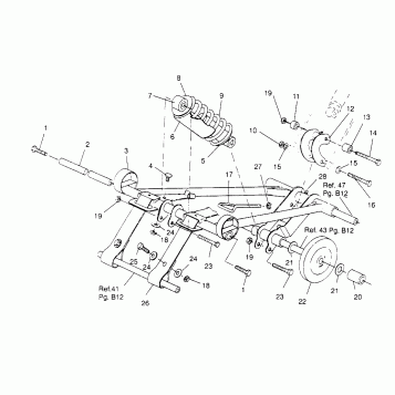 FRONT TORQUE ARM 440 XCR 0961660 (4932113211B013)