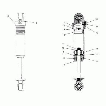 FOX SHOCK - GAS, MIDDLE 440 XCR 0961660 (4932113211C007)