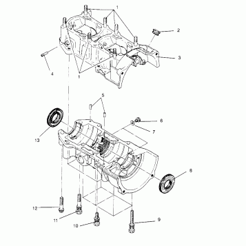 CRANKCASE 440 XCR 0961660 (4932113211C009)