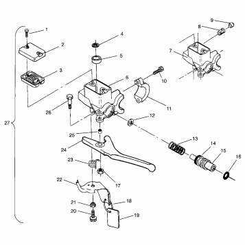 MASTER CYLINDER 600 XCR 0961676 and EUROPEAN 600 XCR E961676 (4932123212A014)