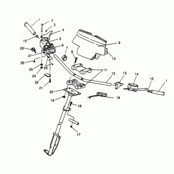 STEERING - HANDLEBAR 600 XCR 0961676 and EUROPEAN 600 XCR E961676 (4932123212B004)