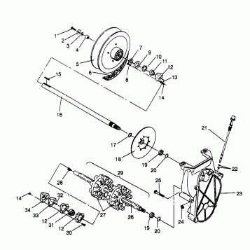 DRIVE TRAIN 600 XCR 0961676 and EUROPEAN 600 XCR E961676 (4932123212B008)