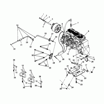 ENGINE MOUNTING 600 XCR 0961676 and EUROPEAN 600 XCR E961676 (4932123212C001)