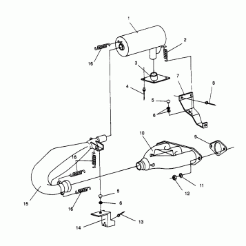 EXHAUST SYSTEM 600 XCR 0961676 and EUROPEAN 600 XCR E961676 (4932123212C002)
