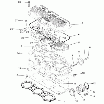 CYLINDER 600 XCR 0961676 and EUROPEAN 600 XCR E961676 (4932123212C008)