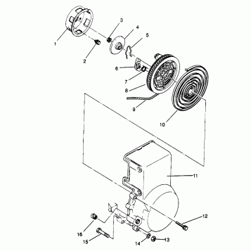 RECOIL STARTER 600 XCR 0961676 and EUROPEAN 600 XCR E961676 (4932123212D001)