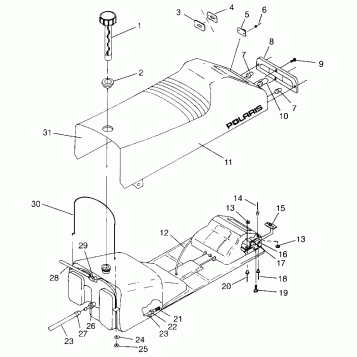 SEAT and GAS TANK SUPER SPORT 0960743 (4932183218A006)
