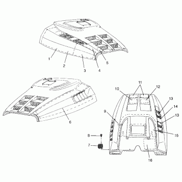 HOOD - FOAM/FOIL SUPER SPORT 0960743 (4932183218A012)