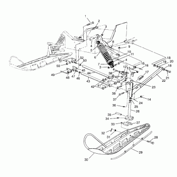 FRONT SUSPENSION and SKI SUPER SPORT 0960743 (4932183218B001)