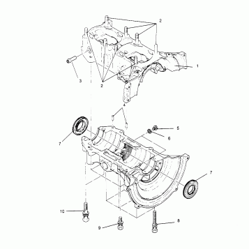 CRANKCASE SUPER SPORT 0960743 (4932183218C004)